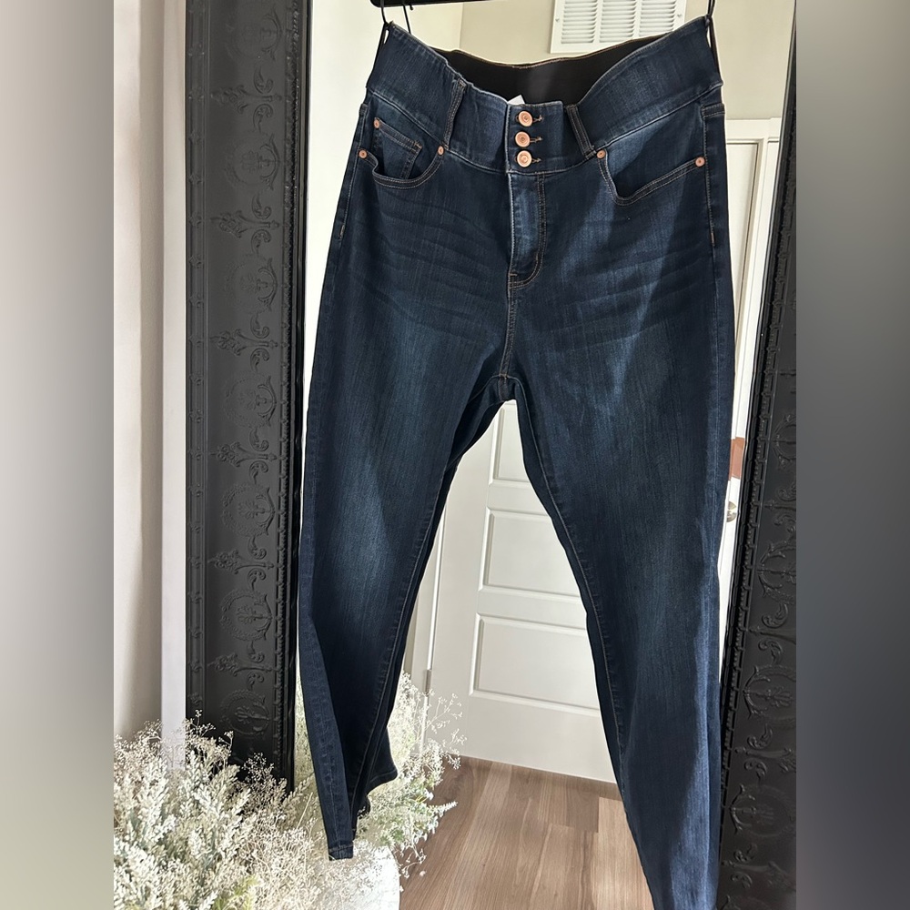 Dark Blue Women's Tummy Control Jeans